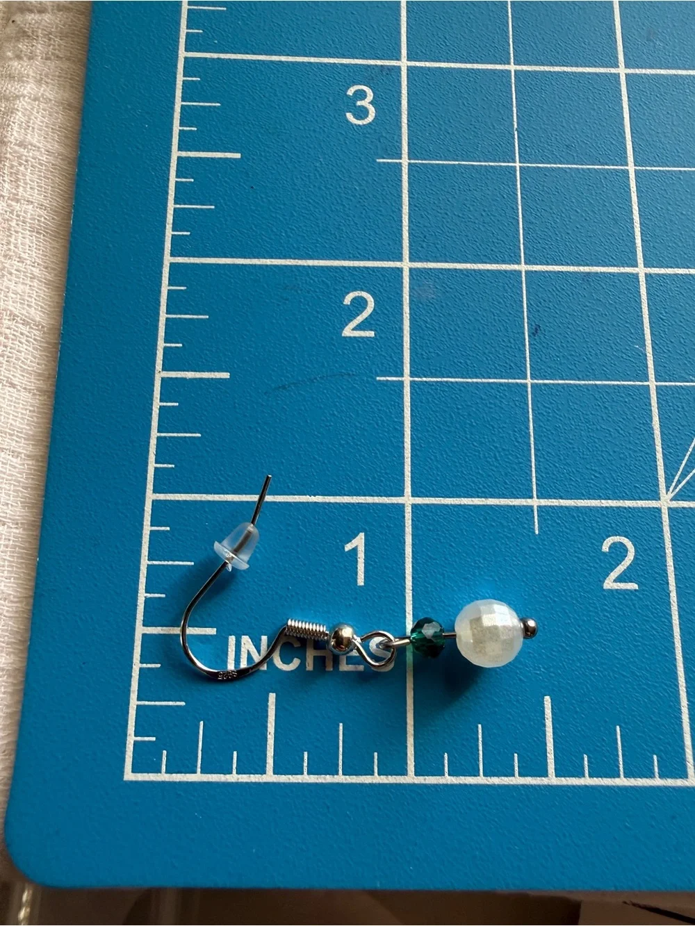 Sterling Silver Disco Ball Pearl,Emerald Crystal Drop Earrings- Elegant Dangle